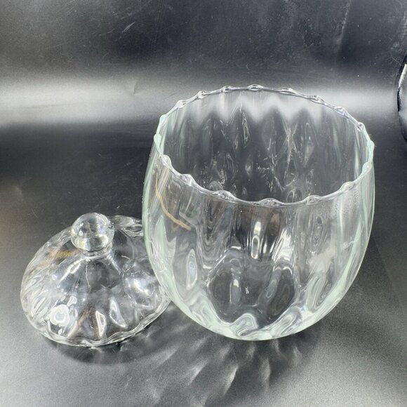 Princess House Optic Clear Glass Apothecary Jar Canister Container Vintage Decor - Picture 7 of 14